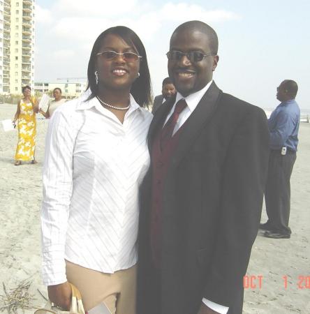 My wife & I at my brother's wedding