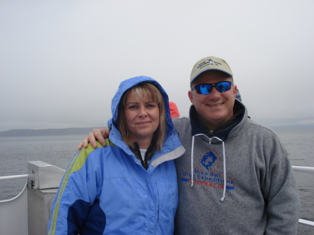 My love and I whale watching in washington