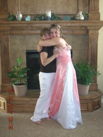 Cathie and Heather prom.