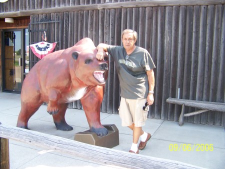 Charles and a local bear.