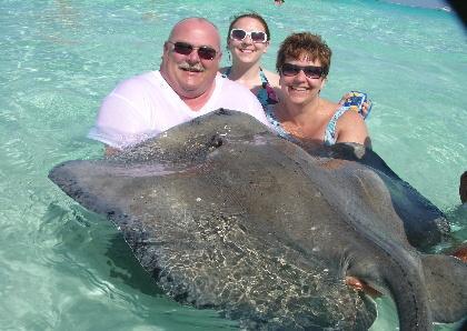 Swimming with the sting ray!