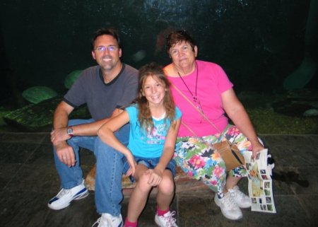 me,sara and Mom at aquarium