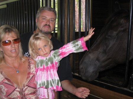 Me, my niece Emma and my brother Lou ( their horse)