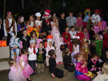 A little more than half the kids at our Halloween party