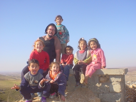 my self and some kurdish kids