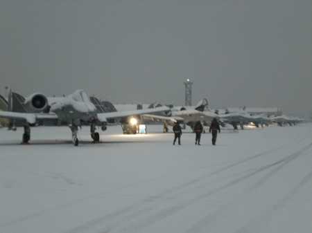 A-10s in the snow 1 of 3