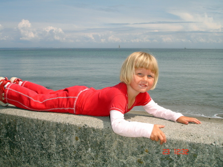 Linnea 3 1/2 yrs old on vacation in Denmark