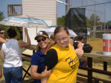 Coach Amy and my catcher, Christa
