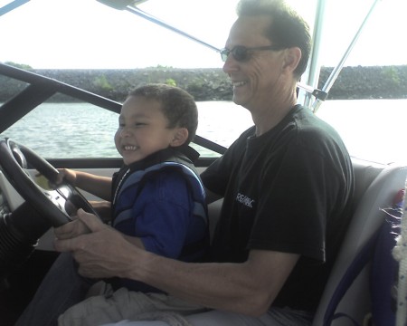 Son and Dad on the delta