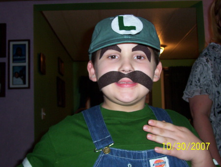 Evan as Luigi Halloween 2007