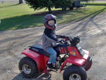 Jay riding his 4-wheeler...