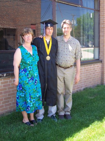 My wife Peggy, Step-son David & Me