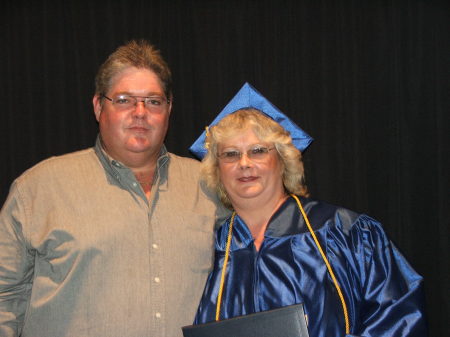 Brian(husband ) and myself and graduation