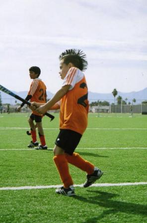 h-bomb sportin' his hawk while playing field hockey. jan.07