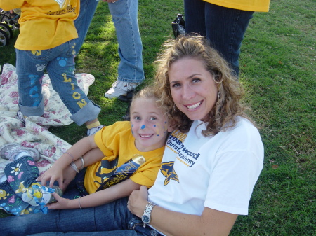 Hadley (6) and Mom at Homecoming Parade