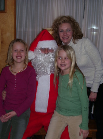 Me and my girls with santa