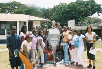 Students and staff in Ghana