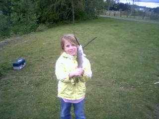 Shy's 1st fish.. she was so happy.. thats my girl