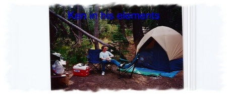 My husband camping