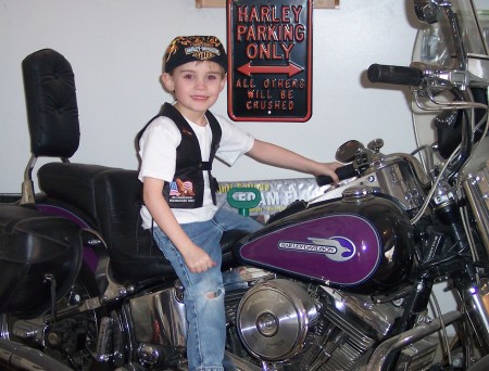 Dylan on the Harley