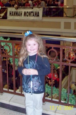 Lily at Hannah Montana Concert