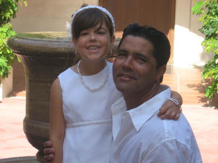 Sela and I at her 1st communion - May 2007