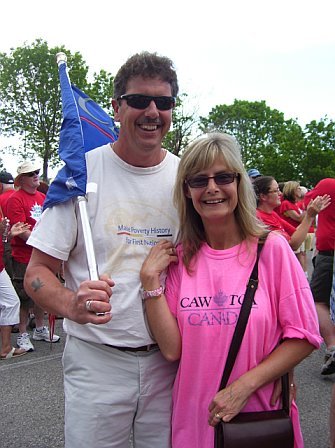 Teri and I at the GM Blockade