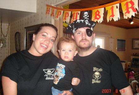 My older daugther Amber and Mike and my grandson jarid