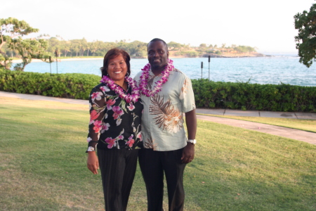 My Wife and I at Mauna Kea Beach Hotel