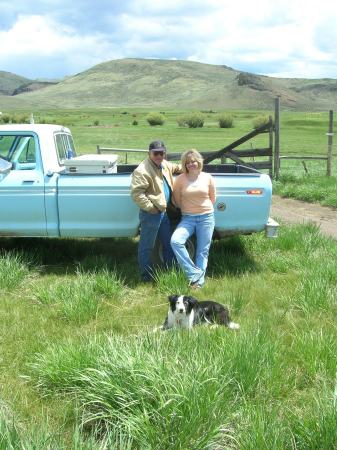 Me & Dad, Baker Branding 2006, at our Ranch in Mountain City - Oh, and Panda, my Dog