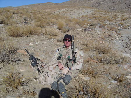 on Patrol in the mountains of Afghanistan 2005