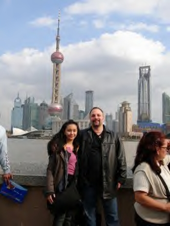 At the Bund in Shanghai