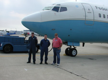 Me and my Coworks in front of Boeing 727