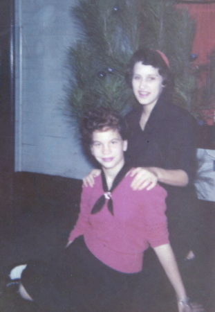 Dianne Smith & Me Christmas around 1957