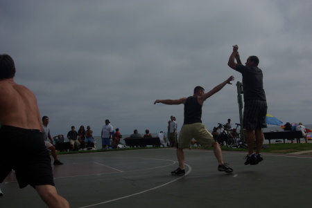 Me playing hoops in Laguna Beach Summer 2007