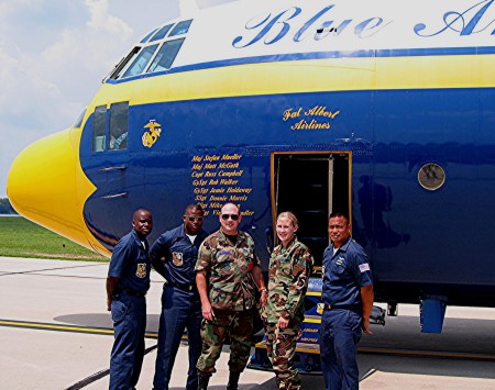 Flying on the Blue Angels support aircraft - a C-130 nicknamed "Fat Albert"