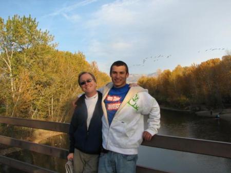 Son and I at Boise State