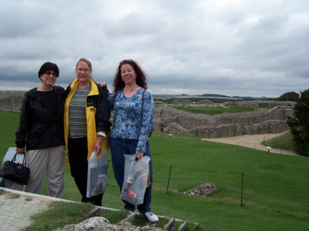 At Old Sarum with my two best friends - 2006