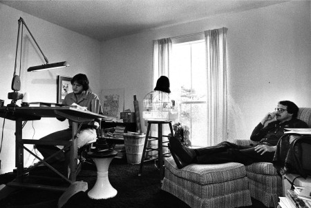 Working in my bachelor pad in the 70's