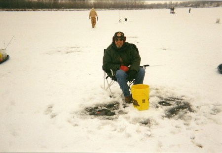 Ice fishing at Indian Lake, Ohio