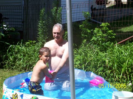 Sonny in the pool