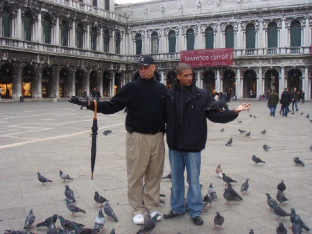 me & son Chris St Marco Sqaure Italy