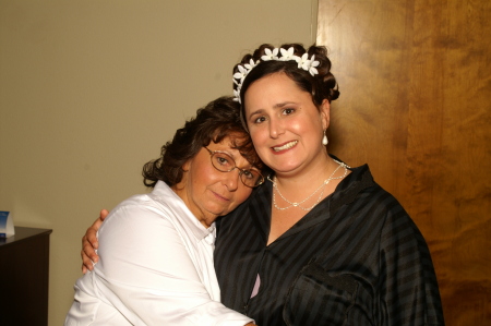 Rachel and I just before the wedding in July