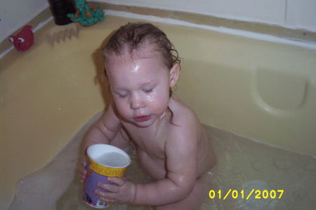Kailey taken a bath