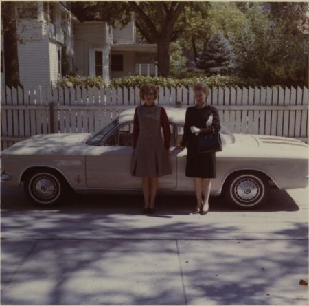 Starr & Fran in front of Starr's First Car
