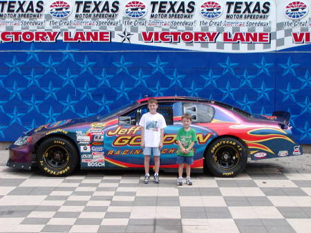 Brandon and Trevor at Texas Motor Speedway