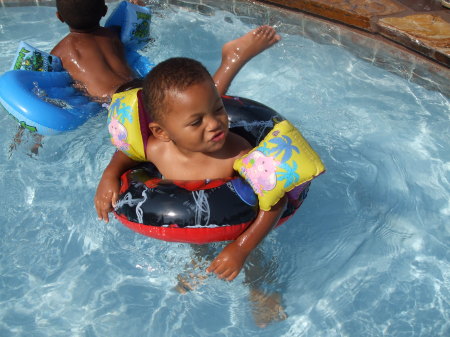 Dominic enjoying the water!