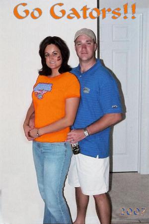 The Hubby and I 2007 before the Auburn / Gator Game