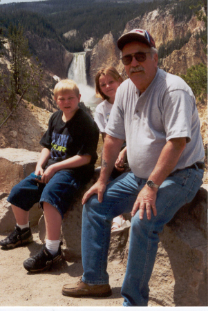 Yellowstone with grandkids 2001
