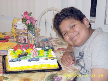 My son on his 13th birthday June 2007